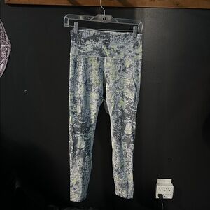 lululemon align white/grey/yellow patterned leggings